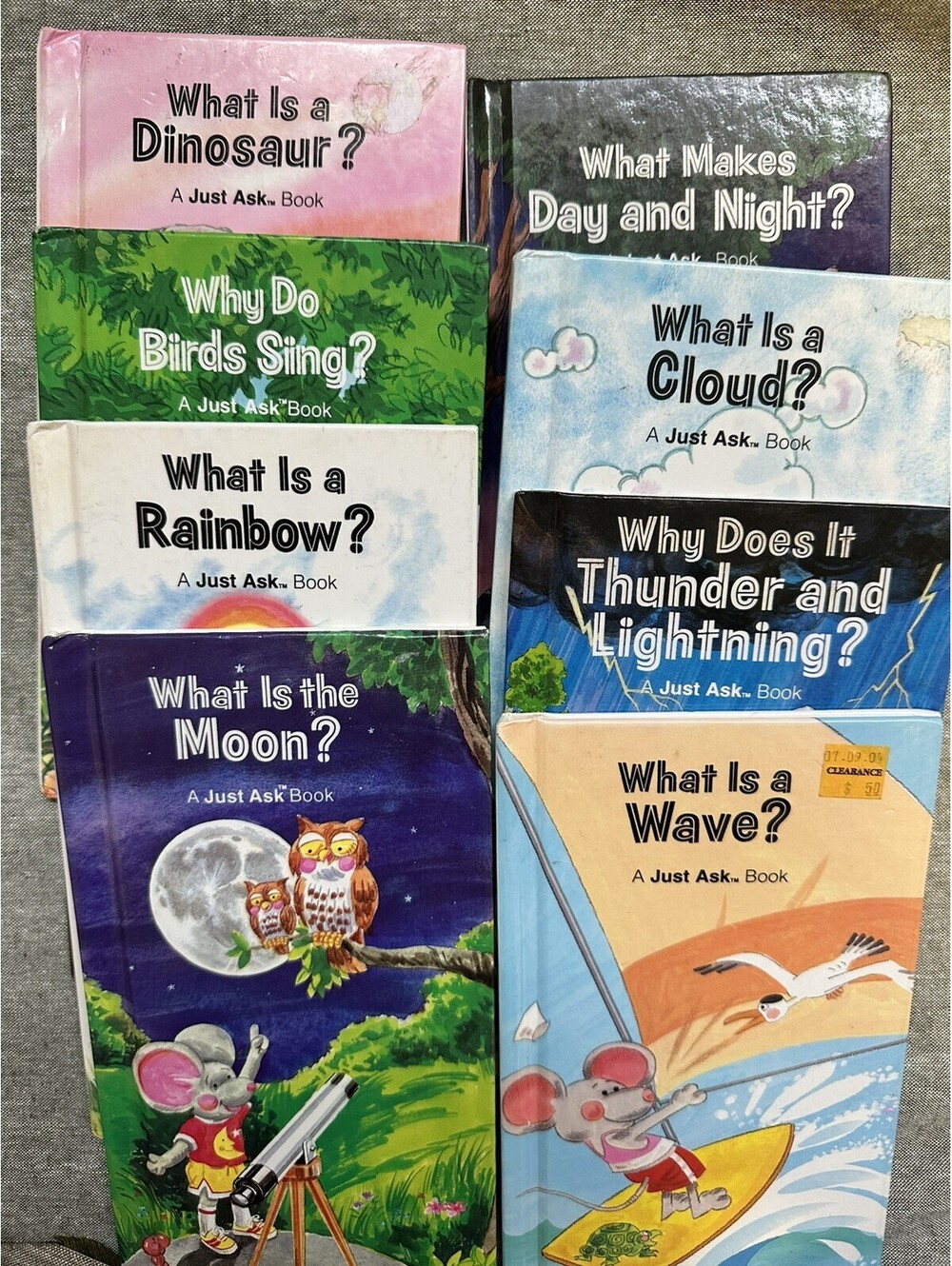 Lot of 8 Vintage ‘Just Ask’ Science Books, Children’s Educational Books